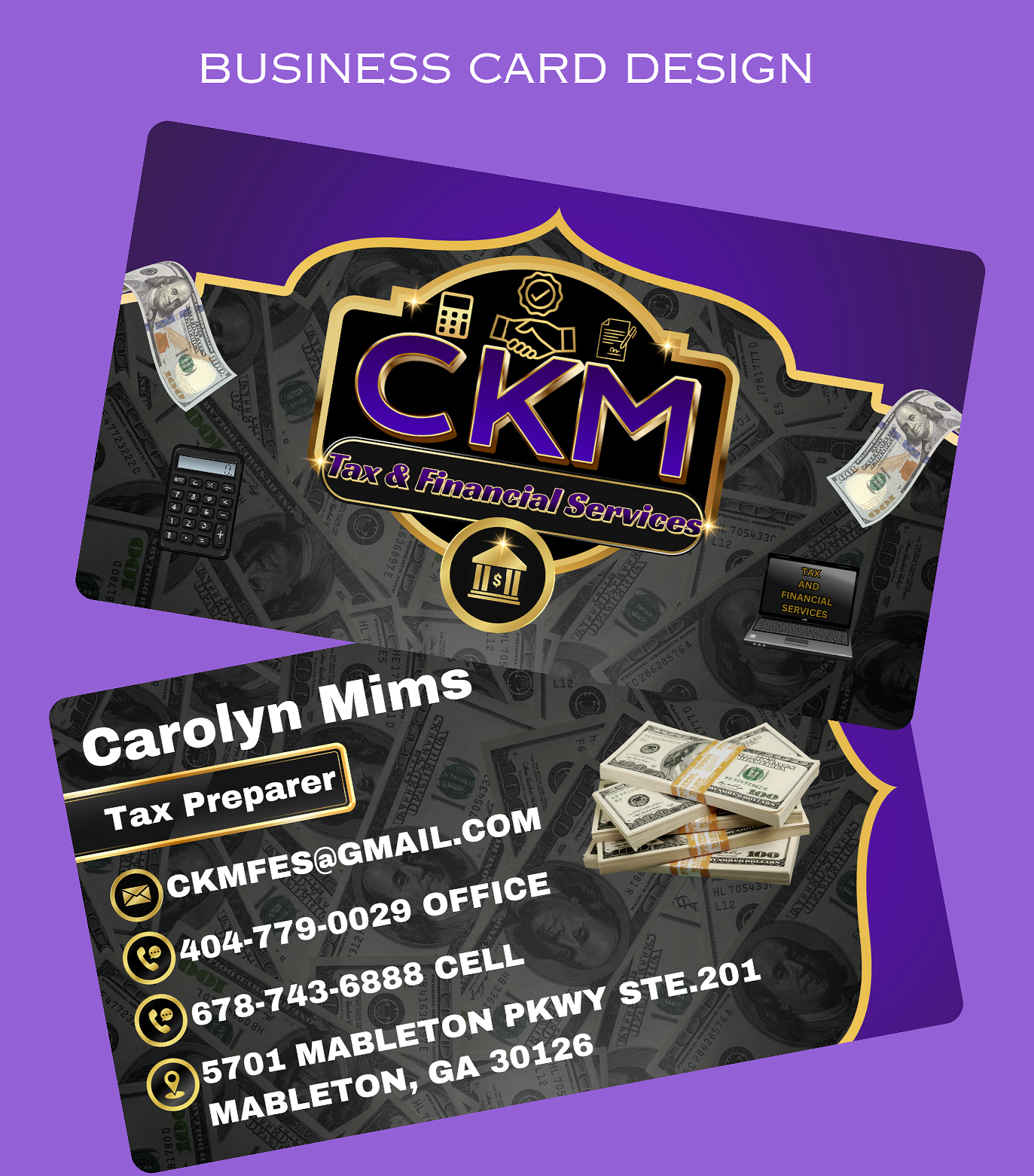 Custom Business Cards/Thank You Cards- Design Only (Up To 7 Business Days)
