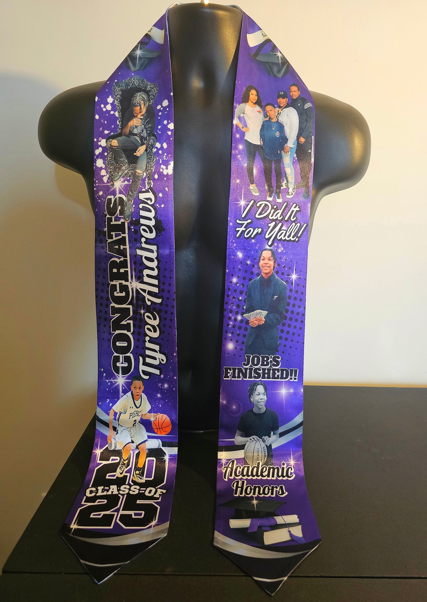 Custom Grad Stole (Turnaround Time Up To 2-5 Business Days)