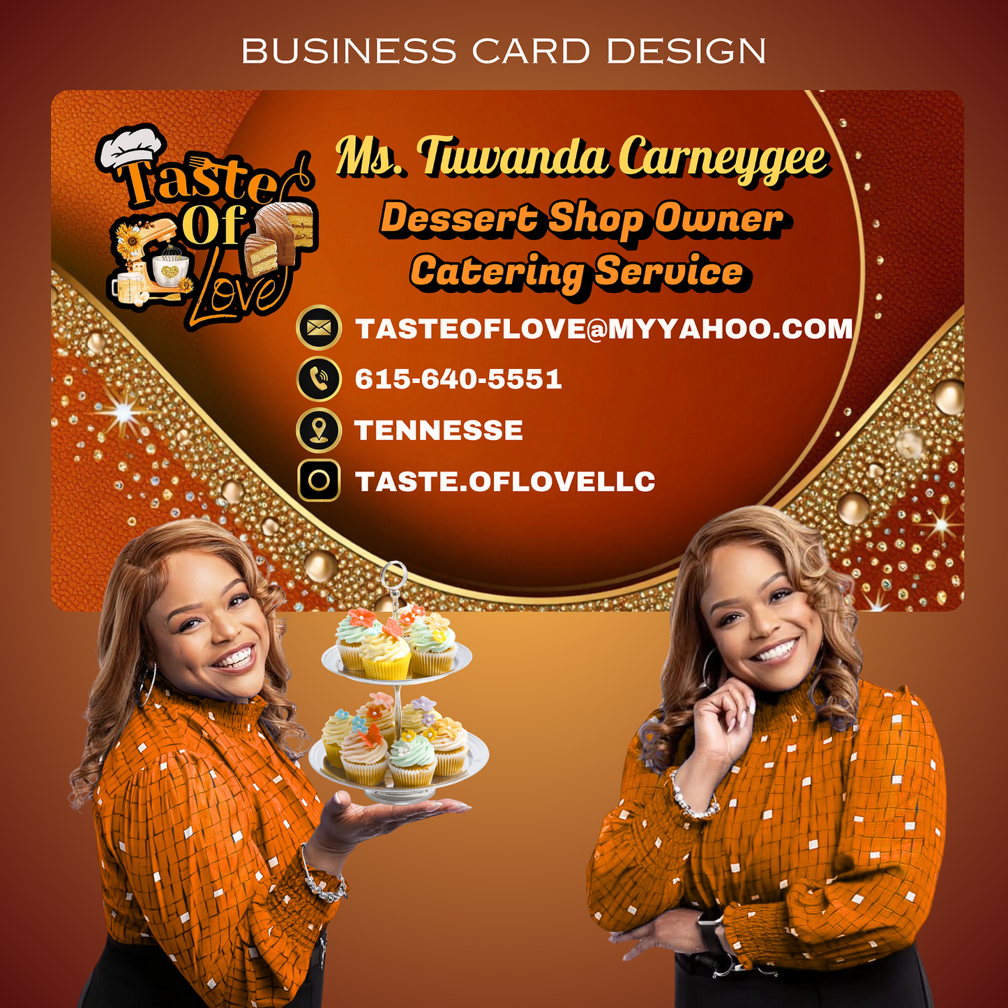 Custom Business Cards/Thank You Cards- Design Only (Up To 1-3 Business Days)