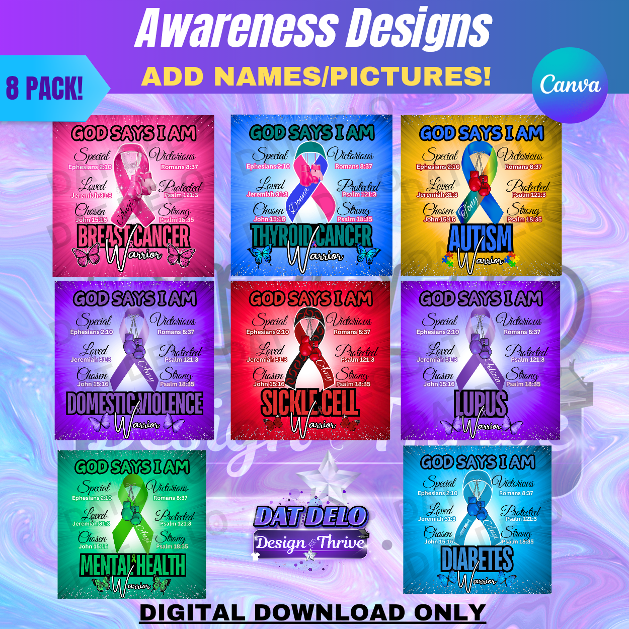 PNG & Editable Awareness Bundle