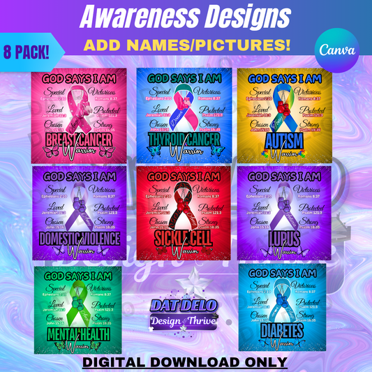 PNG & Editable Awareness Bundle