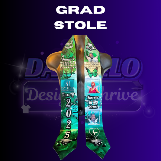 Custom Grad Stole (Turnaround Time Up To 2-5 Business Days)