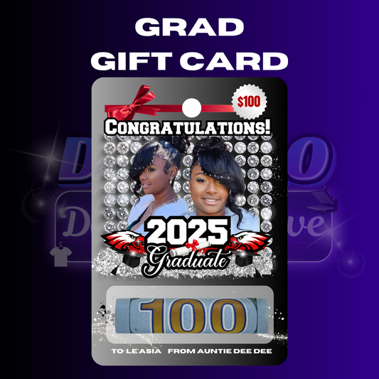 Custom Gift Card (Dollar Bill Included) Turnaround Time: Up To 7 Business Days