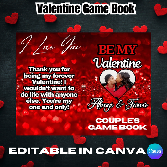 Valentine Game Book Template, Editable In Canva