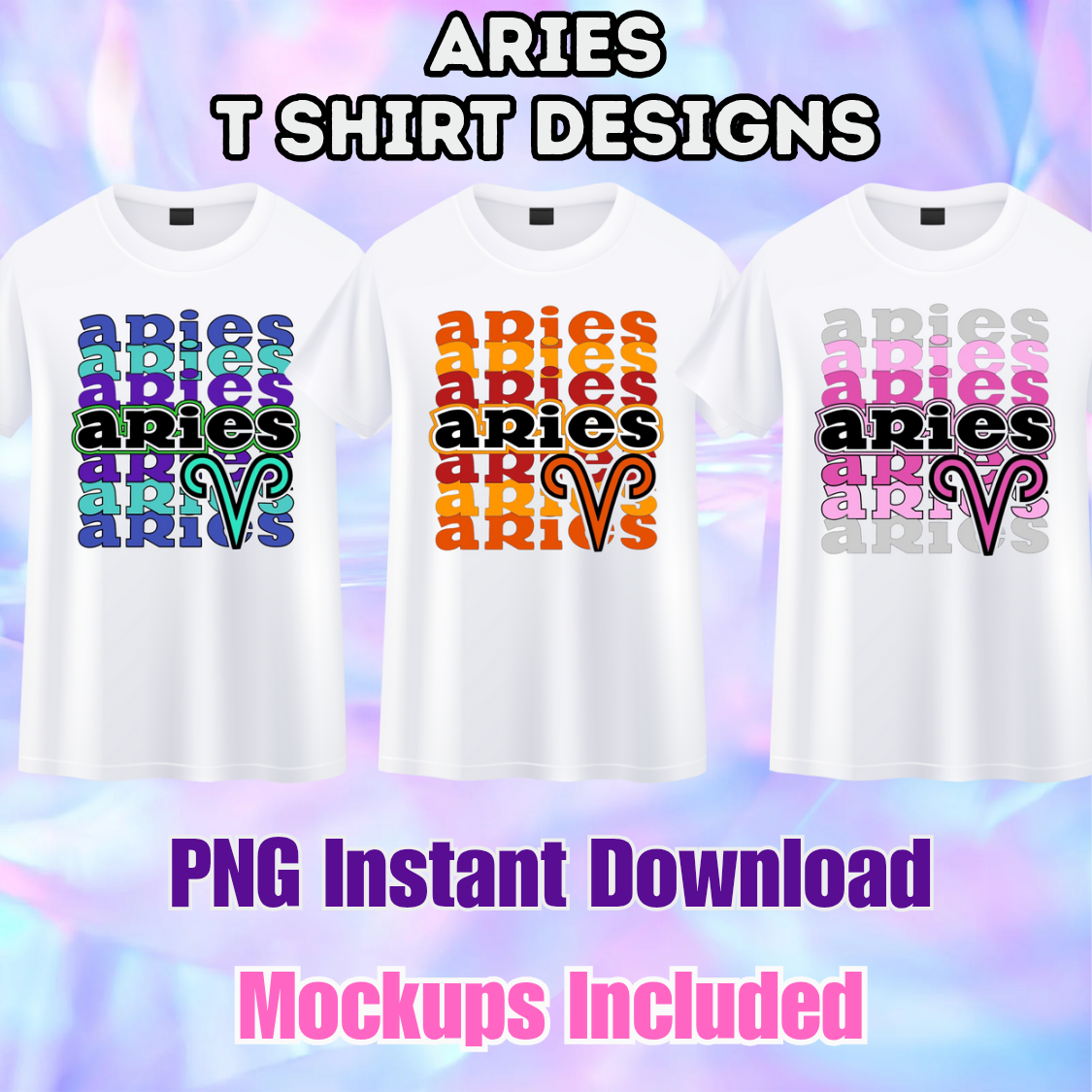 Layered Aries PNG Designs (Mockups Included)