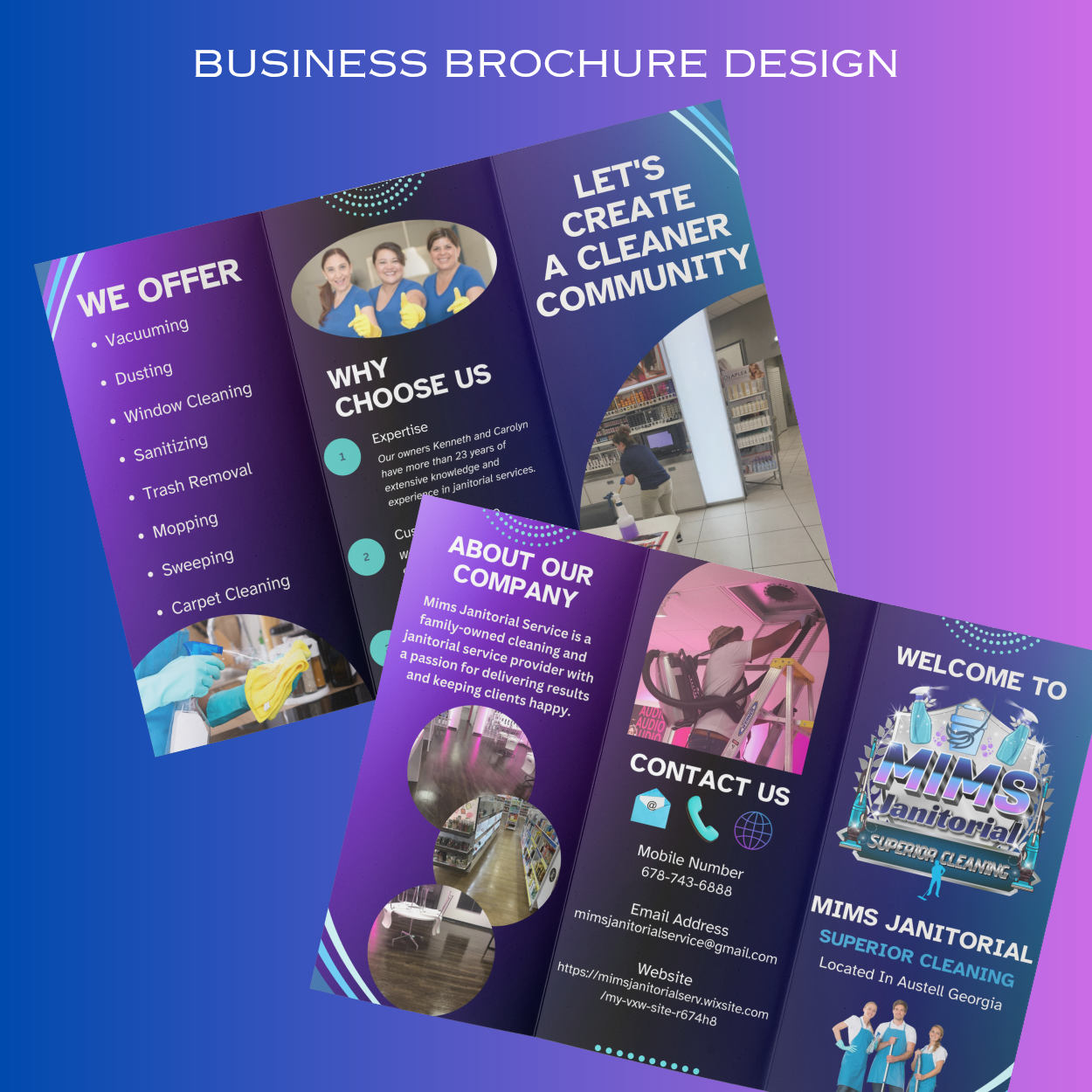 Custom Business Brochures- Design Only (Turnaround Time: Up To 7 Business Days)