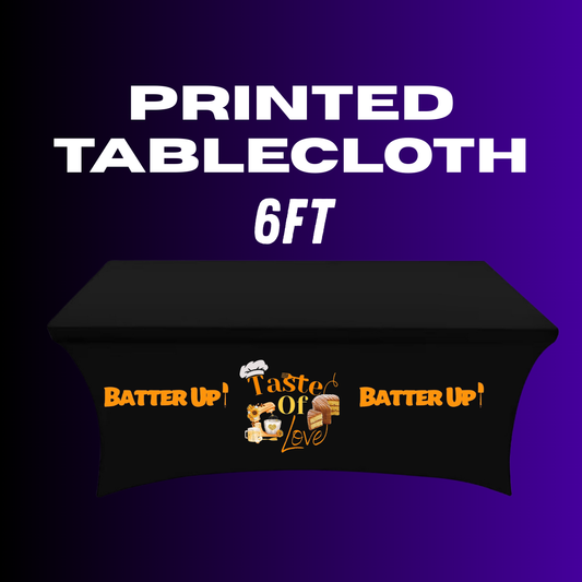 Printed Tablecloth- 6 FT (Turnaround Time: Up To 2 Weeks)