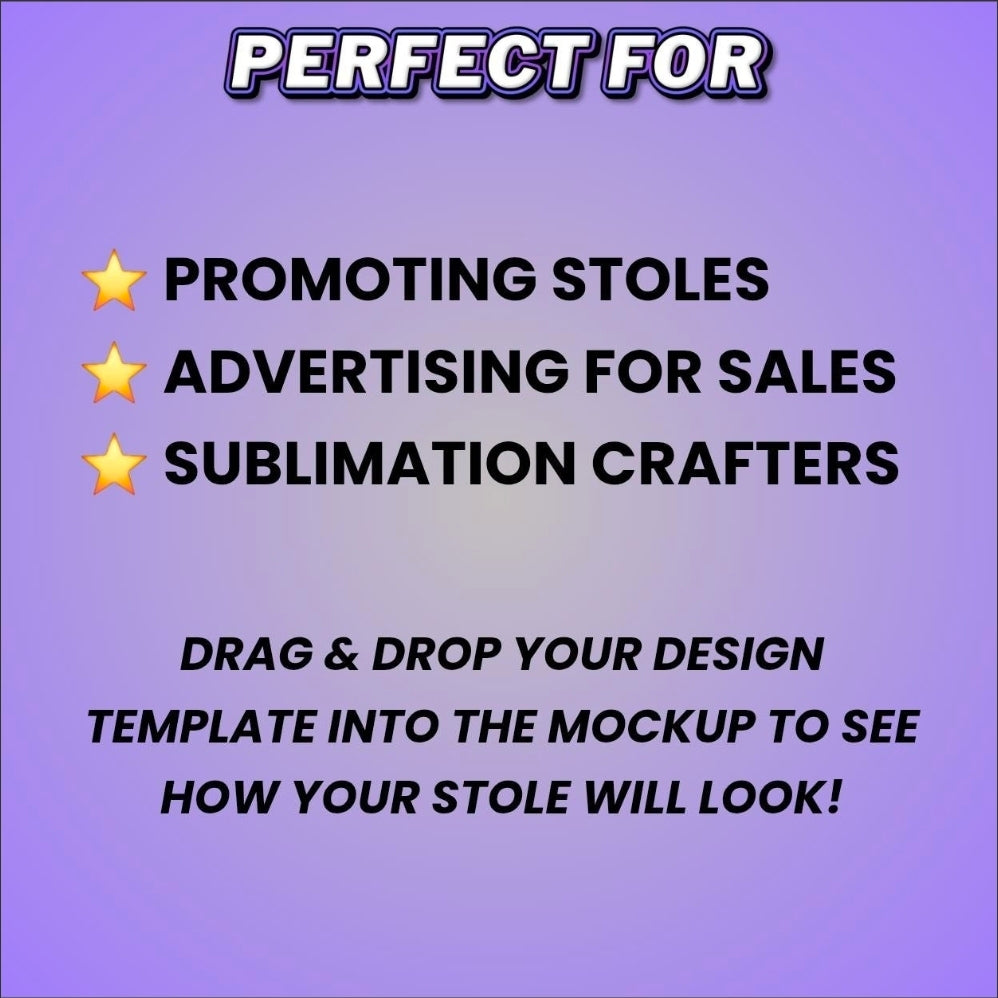 Blank Stole Mockup (Drag & Drop Design)