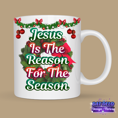 3 Christmas Theme Mug Designs, 6 Mockups Included! (Canva Templates)