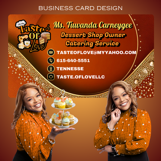 Custom Business Cards/Thank You Cards- Design Only (Up To 1-3 Business Days)