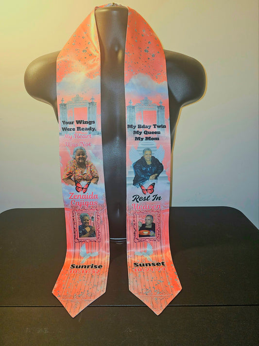 Custom Memorial Stole (Turnaround Time Up To 5-7 Business Days)