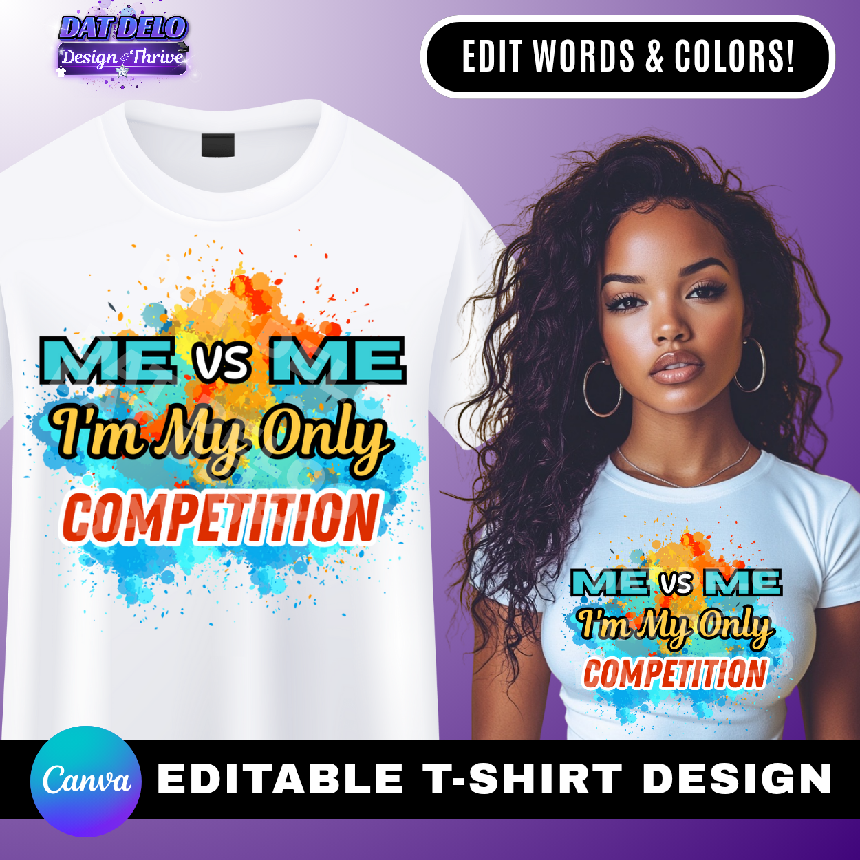 Me VS Me PNG Design & Editable Design, Mockup Included