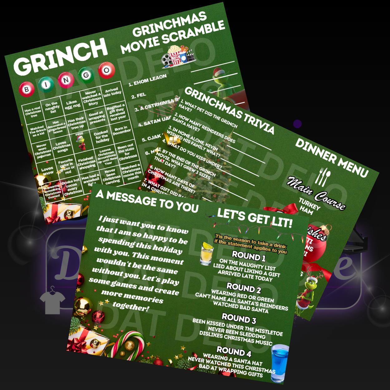Editable Christmas Game Book Designs (Canva)