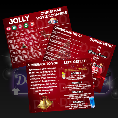 Editable Christmas Game Book Designs (Canva)