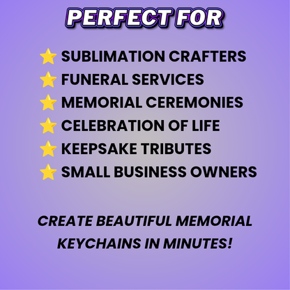 Green Gold Memorial Keychain Design Editable Template (Includes Supply List)