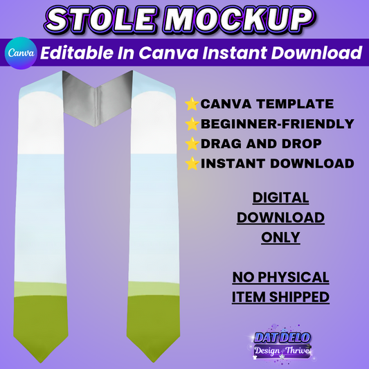 Blank Stole Mockup (Drag & Drop Design)
