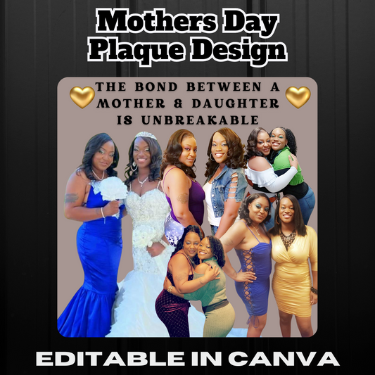 Mother's Day Plaque Template & Supply List (Edit In Canva)