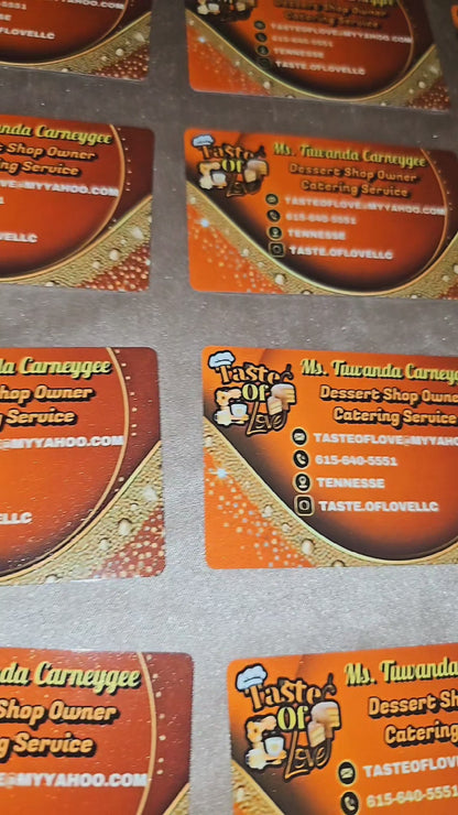 Sublimated Aluminum Business Cards/Thank You Cards (Print Only) (Turnaround Time: Up To 10 Business Days)