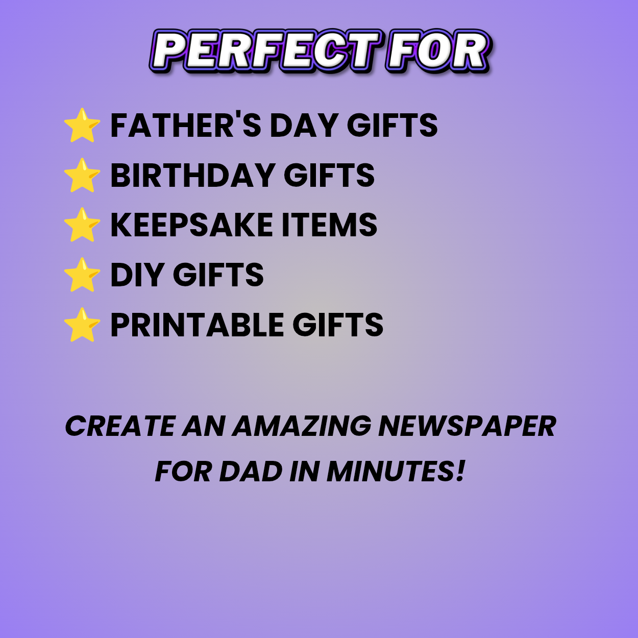 Father's Day Newspaper Design Editable Canva Pro Templates, 2 Pre-Sized Templates, 4 Pages Included