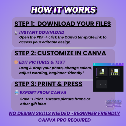 Dadflix Design Editable Canva Pro Templates, 2 Pre-Sized Templates