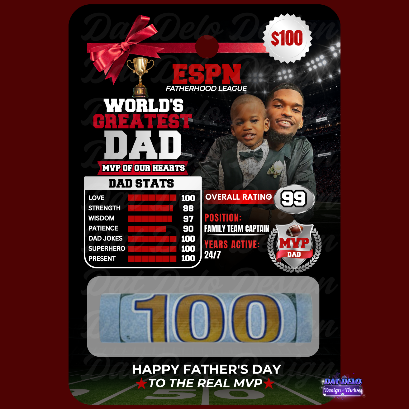 Custom Gift Card (Dollar Bill Included) Turnaround Time: Up To 14 Business Days