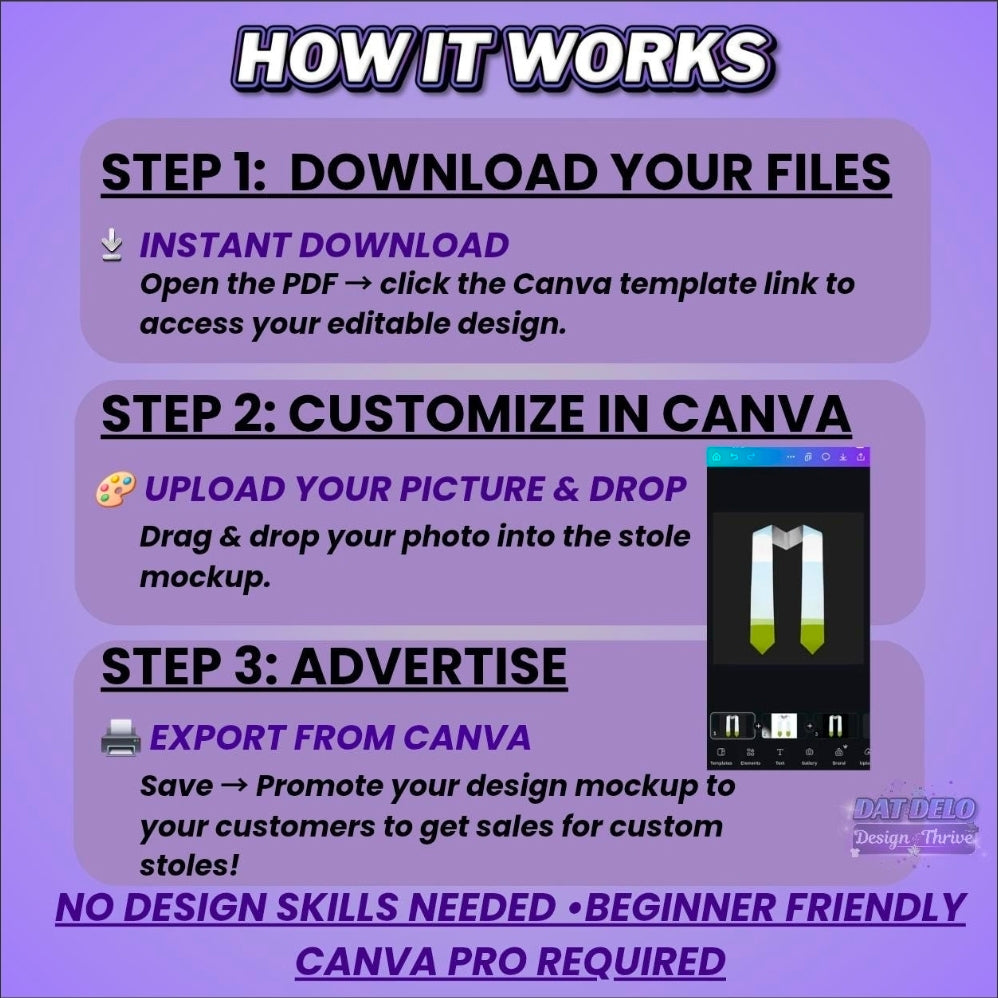 Blank Stole Mockup (Drag & Drop Design)