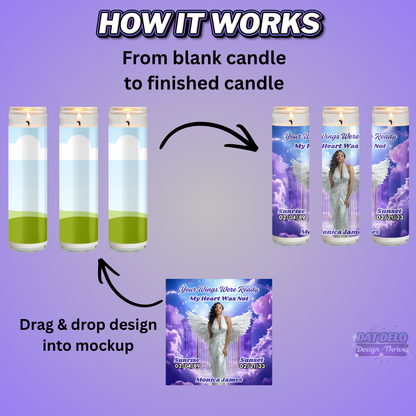 Blank Candle Mockup (Drag & Drop Template)