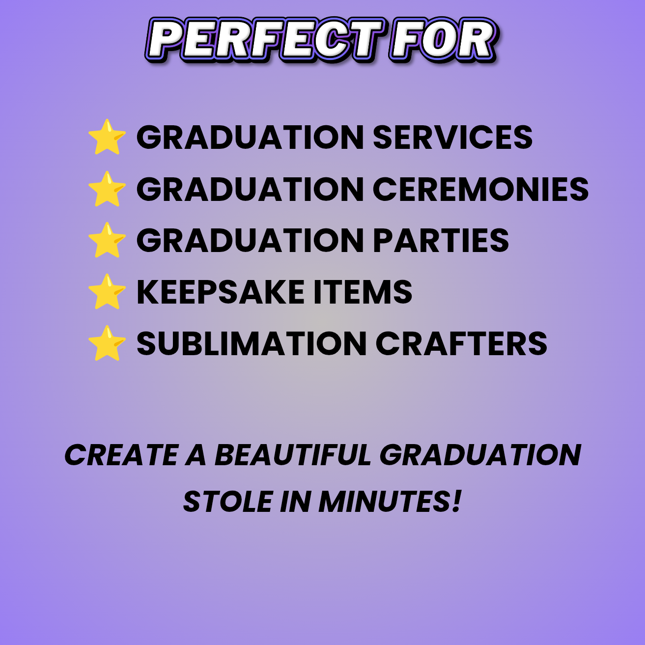 Diamond Rose Grad Stole Design Editable Template (Includes Supply List)